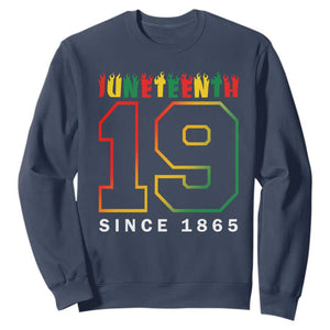 Juneteenth Sweatshirt 19th 1865 Melanin Black Freedom TS09 Navy Print Your Wear