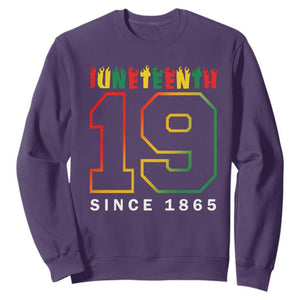 Juneteenth Sweatshirt 19th 1865 Melanin Black Freedom TS09 Purple Print Your Wear