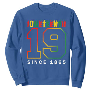 Juneteenth Sweatshirt 19th 1865 Melanin Black Freedom TS09 Royal Blue Print Your Wear