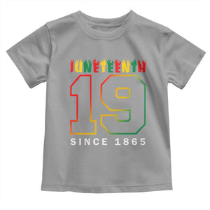 Melanin Black Freedom Juneteenth 1865 Toddler T Shirt TS09 Sport Gray Print Your Wear