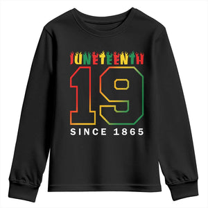 Melanin Black Freedom Juneteenth 1865 Youth Sweatshirt TS09 Black Print Your Wear