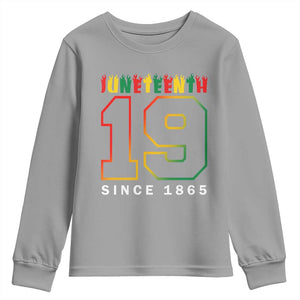 Melanin Black Freedom Juneteenth 1865 Youth Sweatshirt TS09 Sport Gray Print Your Wear