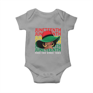 Juneteenth Baby Onesie Freeish Since 1865 Black Women Pride Melanin TS09 Sport Gray Print Your Wear