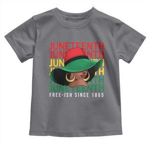Juneteenth Toddler T Shirt Freeish Since 1865 Black Women Pride Melanin TS09 Charcoal Print Your Wear