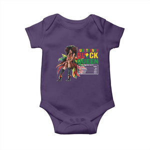 Juneteenth Baby Onesie Black Queen Nutritional Facts TS09 Purple Print Your Wear