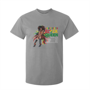 Juneteenth T Shirt For Kid Black Queen Nutritional Facts TS09 Sport Gray Print Your Wear