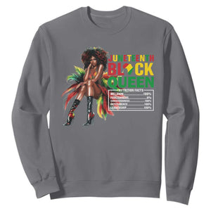 Juneteenth Sweatshirt Black Queen Nutritional Facts TS09 Charcoal Print Your Wear