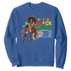 Juneteenth Sweatshirt Black Queen Nutritional Facts TS09 Royal Blue Print Your Wear