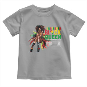Juneteenth Toddler T Shirt Black Queen Nutritional Facts TS09 Sport Gray Print Your Wear