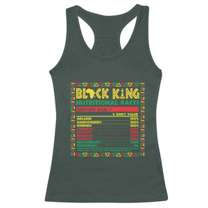 Juneteenth Racerback Tank Top Black King Nutritional Facts African American Dad Men TS09 Dark Forest Green Print Your Wear