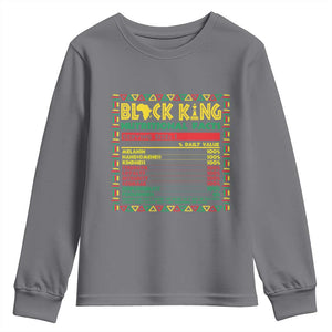 Juneteenth Youth Sweatshirt Black King Nutritional Facts African American Dad Men TS09 Charcoal Print Your Wear