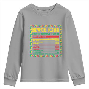 Juneteenth Youth Sweatshirt Black King Nutritional Facts African American Dad Men TS09 Sport Gray Print Your Wear