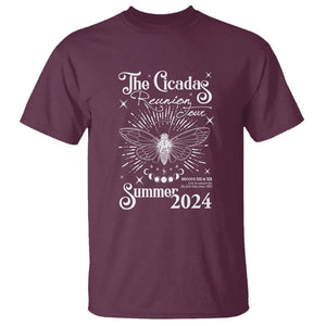 The Cicada Reunion U.S Tour 2024 T Shirt Broods XIII & XIX Cicadas Concert Fest TS09 Maroon Print Your Wear