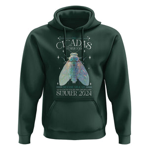 The Cicada Reunion U.S Tour 2024 Hoodie Broods XIII & XIX Cicadas Concert Fest TS09 Dark Forest Green Print Your Wear