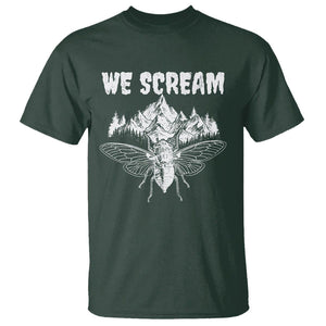 We Scream Funny Summer Cicada T Shirt TS09 Dark Forest Green Print Your Wear