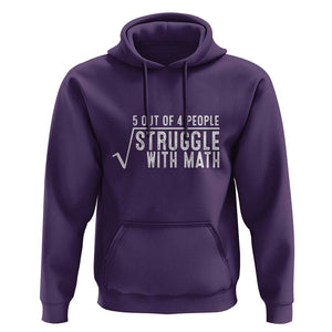 Funny 5 of 4 People Struggle With Math Hoodie TS09 Purple Print Your Wear