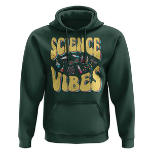 Science Vibes Back To School Retro Groovy Teacher Hoodie TS09 Dark Forest Green Print Your Wear