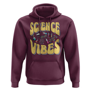 Science Vibes Back To School Retro Groovy Teacher Hoodie TS09 Maroon Print Your Wear
