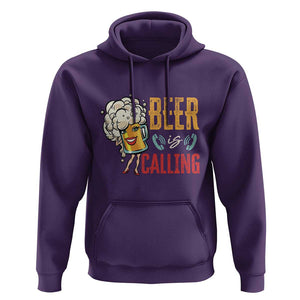 Funny Beer Is Calling Hoodie TS09 Purple Print Your Wear
