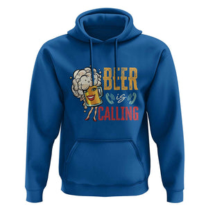 Funny Beer Is Calling Hoodie TS09 Royal Blue Print Your Wear