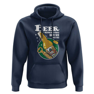 Funny Beer Lover Hoodie Beer Helping Ugly People Have Sex Since 1862 TS09 Navy Print Your Wear
