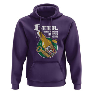 Funny Beer Lover Hoodie Beer Helping Ugly People Have Sex Since 1862 TS09 Purple Print Your Wear