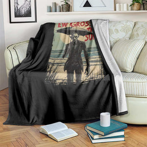Funny Vampire Throw Blanket Ew Gross The Sun Sunny Beach Trip Halloween TS09 Print Your Wear