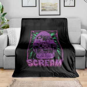 Horror Halloween Throw Blanket Scream Creepy Skull TS09 Print Your Wear