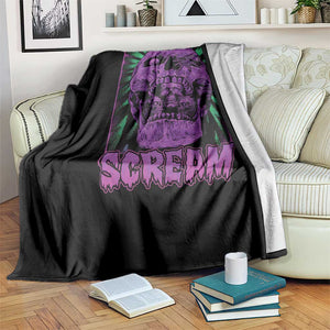 Horror Halloween Throw Blanket Scream Creepy Skull TS09 Print Your Wear
