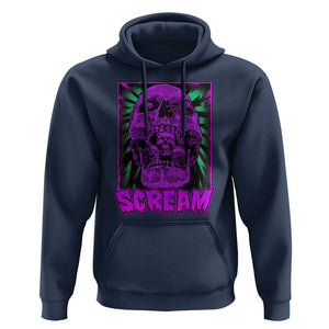 Horror Halloween Hoodie Scream Creepy Skull TS09 Navy Print Your Wear