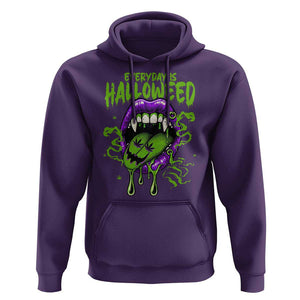 Funny Halloween Hoodie Everyday Is Halloweed Vampire Weed Cannabis Smoking TS09 Purple Print Your Wear