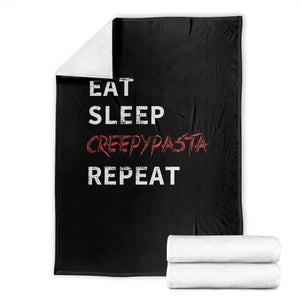 Horror Movie Lover Throw Blanket Eat Sleep Creepypasta Repeat TS09 Black Print Your Wear