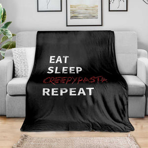 Horror Movie Lover Throw Blanket Eat Sleep Creepypasta Repeat TS09 Print Your Wear