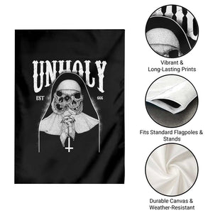 Unholy Nun Garden Flag Skeleton Dirty Nun Creepy Halloween TS09 Print Your Wear