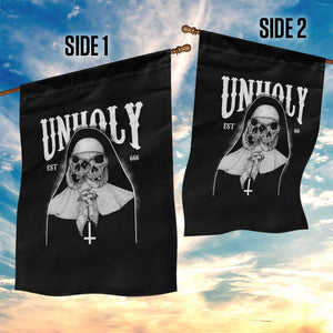 Unholy Nun Garden Flag Skeleton Dirty Nun Creepy Halloween TS09 Print Your Wear
