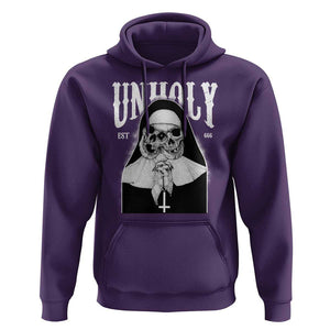 Unholy Nun Hoodie Skeleton Dirty Nun Creepy Halloween TS09 Purple Print Your Wear