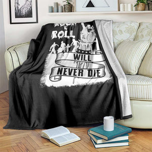 Halloween Rock N Roll Throw Blanket Will Never Die Zombie TS09 Print Your Wear