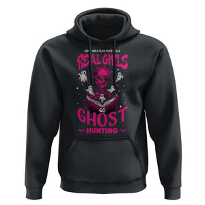Real Girls Go Ghost Hunting Hoodie Paranormal Investigator Spooky Halloween TS09 Black Print Your Wear