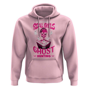 Real Girls Go Ghost Hunting Hoodie Paranormal Investigator Spooky Halloween TS09 Light Pink Print Your Wear