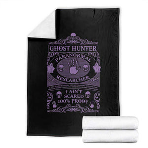 Ghost Hunting Throw Blanket Halloween Paranormal Researcher TS09 Black Print Your Wear