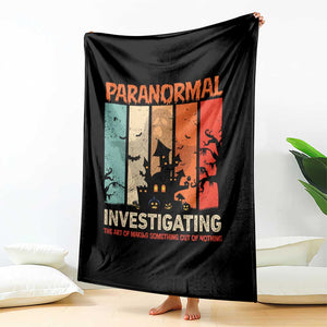Paranormal Investigator Throw Blanket Ghost Hunting Creepy Halloween TS09 Print Your Wear
