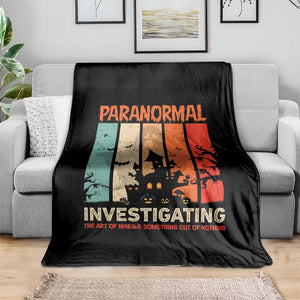 Paranormal Investigator Throw Blanket Ghost Hunting Creepy Halloween TS09 Print Your Wear