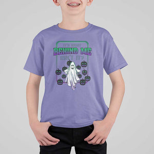 Funny Halloween Ghost Hunter T Shirt For Kid It's Right Behind Me Isn't It TS09 Violet Print Your Wear
