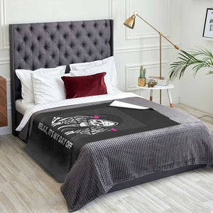 Funny Grim Reaper Throw Blanket Relax It's My Day Off Halloween TS09 Print Your Wear