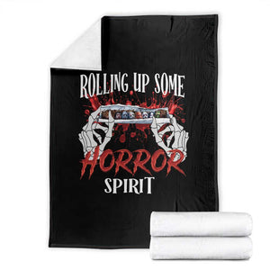 Funny Halloween Throw Blanket Rolling Up Some Horror Spirit TS09 Black Print Your Wear