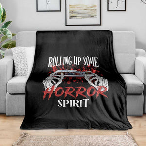 Funny Halloween Throw Blanket Rolling Up Some Horror Spirit TS09 Print Your Wear