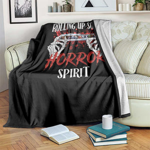 Funny Halloween Throw Blanket Rolling Up Some Horror Spirit TS09 Print Your Wear