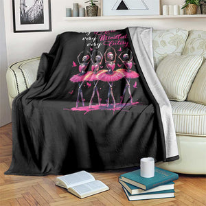 Ballerina Halloween Throw Blanket Very Demure Very Mindful Very Cutesy Skeleton Coquette TS09 Print Your Wear
