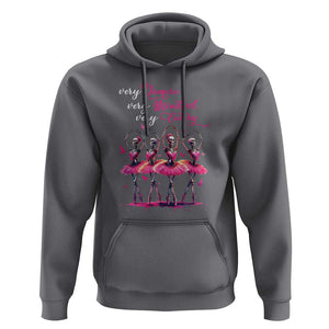 Ballerina Halloween Hoodie Very Demure Very Mindful Very Cutesy Skeleton Coquette TS09 Charcoal Print Your Wear