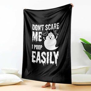 Funny Halloween Throw Blanket Don't Scare Me I Poop Easily TS09 Print Your Wear